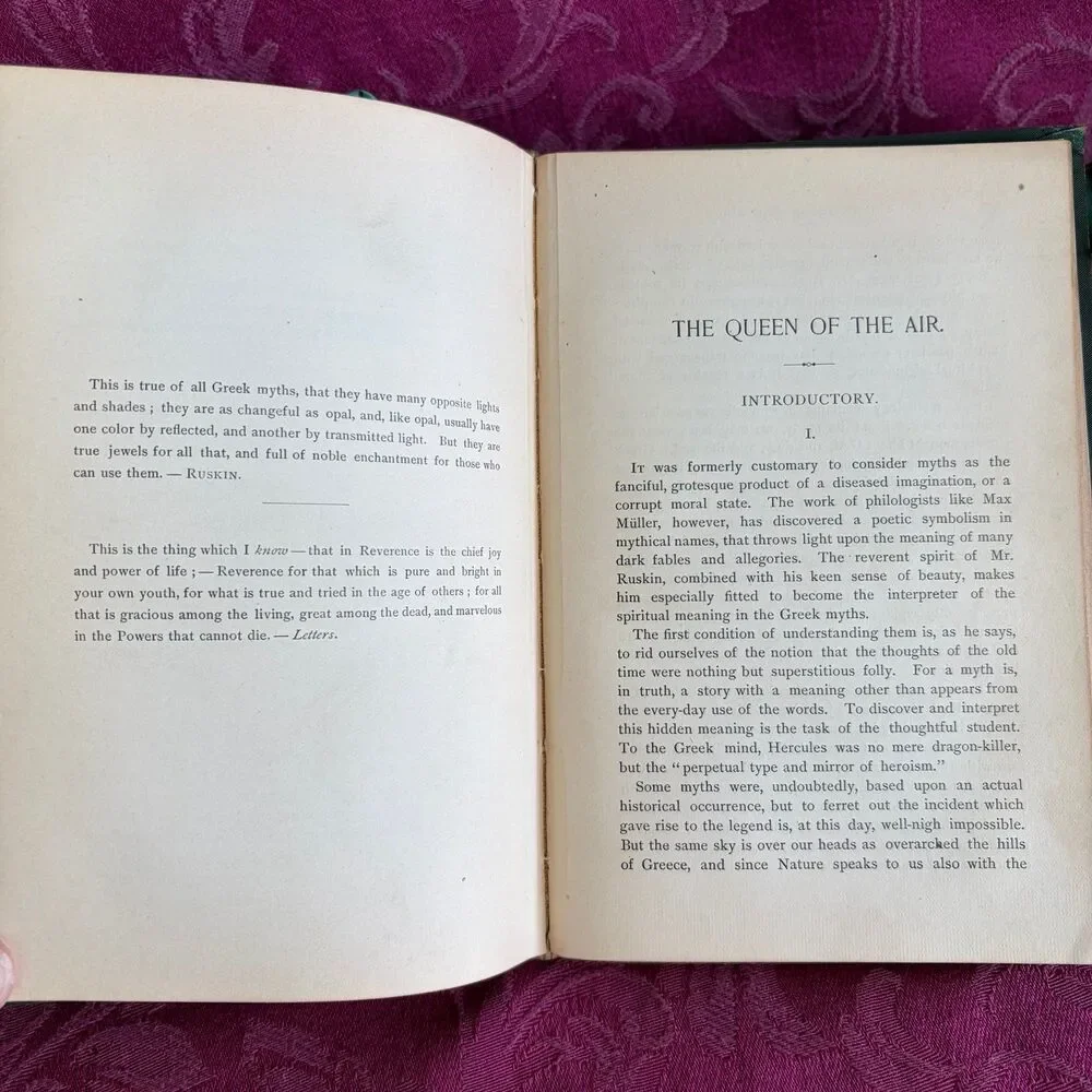 1894 Essays and Letters by John Ruskin, Antique Book, Ginn & Company